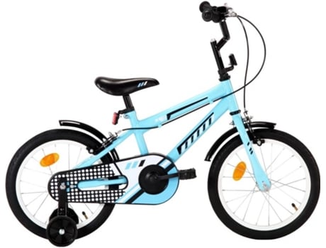 Bicicleta Infantil Vidaxl negro y azul edad 4 16