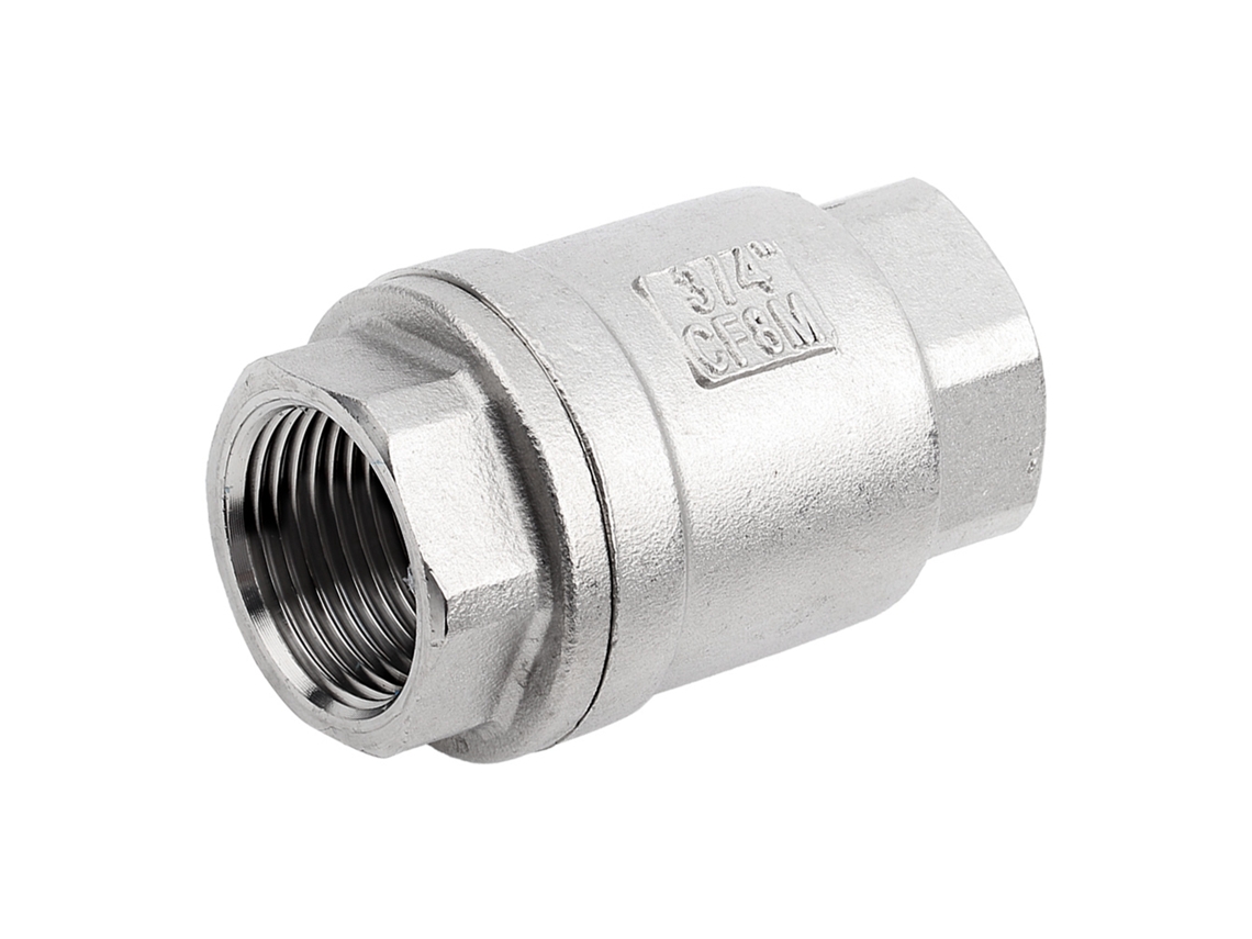 Válvula De Retención Vertical Con Resorte, Acero Inoxidable, Rosca Hembra De 3/4", Wog 1000