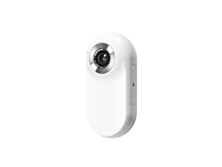 Cámara de pulgar con estabilizador de imagen para viajes al aire libre y ciclismo, collar de silicona A100, tarjeta de 32 GB Sfushos (blanco)