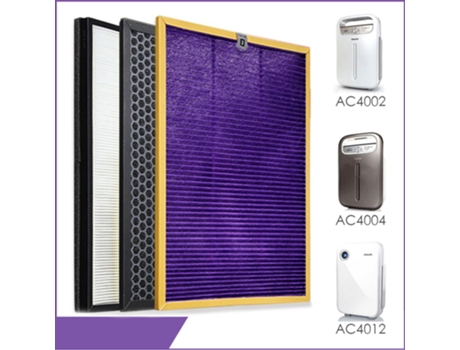 3 unids/lote Oem de alta calidad, Kit de filtros Ac4121Ac4123Ac4124 de repuesto para piezas de purificador de aire Philips Ac4002 Ac4004 Ac4012