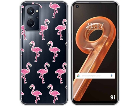 Carcasa Realme 9i TUMUNDOSMARTPHONE Dibujos Transparente Flamenco Multicolor