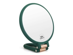 Espejo De Mano Con Aumento De 15x, Diseño De Doble Cara Y Base Giratoria De 360°, Ideal Para Maquillarse (verde Militar).