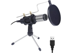 Micrófono Usb Led Rgb Negro, Ideal Para La Decoración De Dormitorios, Para Crear Ambiente En Fiestas Infantiles Y Para Mesitas De Noche.