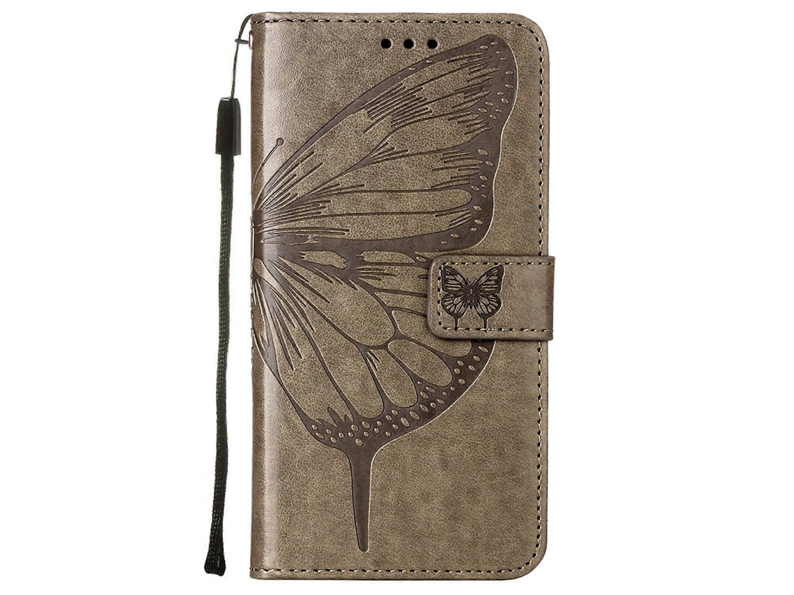 Funda Abatible Para Oppo Find X2 Lite, Funda De Cuero Premium Con Relieve Magnético - Gris