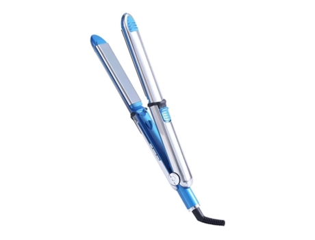 Plancha de pelo Nano Titanium Prima Ionic, riza y alisa el cabello con una herramienta profesional - azul BISBISOUS