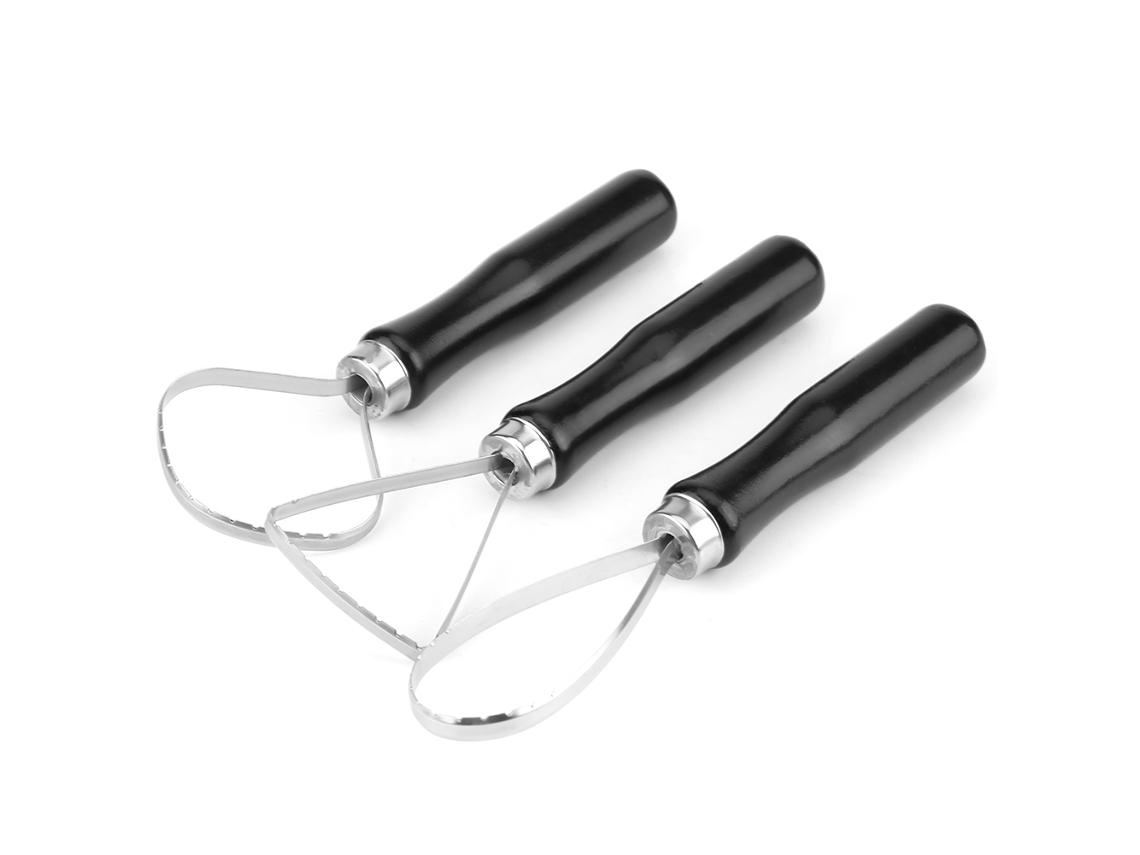 Kit de 3 herramientas de modelado para arcilla, cerámica, madera y acero.