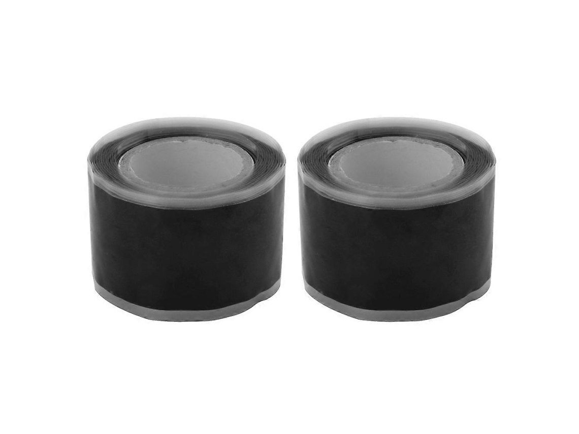 2 Rollos De Cinta De Silicona Autoadhesiva Impermeable Para Reparaciones Eléctricas Y Fontanería Resistente Al Calor 4.2x4.2cm Negro