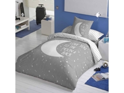 Funda de Edredón COTTON ARTEAN Moon (Gris - 180x260 cm - Algodón)