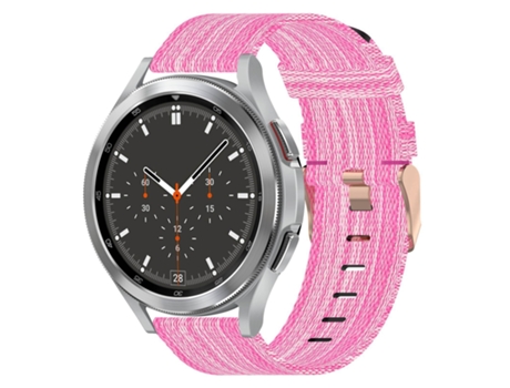Correa de reloj inteligente para Samsung Galaxy Watch4 Classic 46 mm 20 mm Correa de reloj de nailon (rosa)