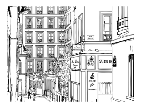 Papel de Pared ARTGEIST Une promenade Á travers les rues parisiennes (196x154)