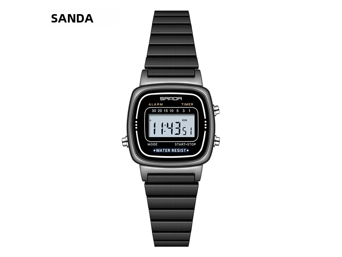 Reloj clásico de cuarzo dorado para mujer, elegante y con estilo.