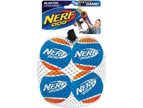 Conjunto de 4 Pelota para Perros NERF Blaster (Azul)