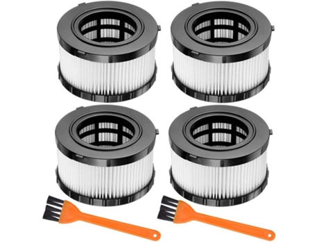 Reemplazo de filtro Hepa para aspiradora en seco y húmedo Dewalt Dc5151H Dc515 Dcv517, paquete de 4 con 2 cepillos de limpieza