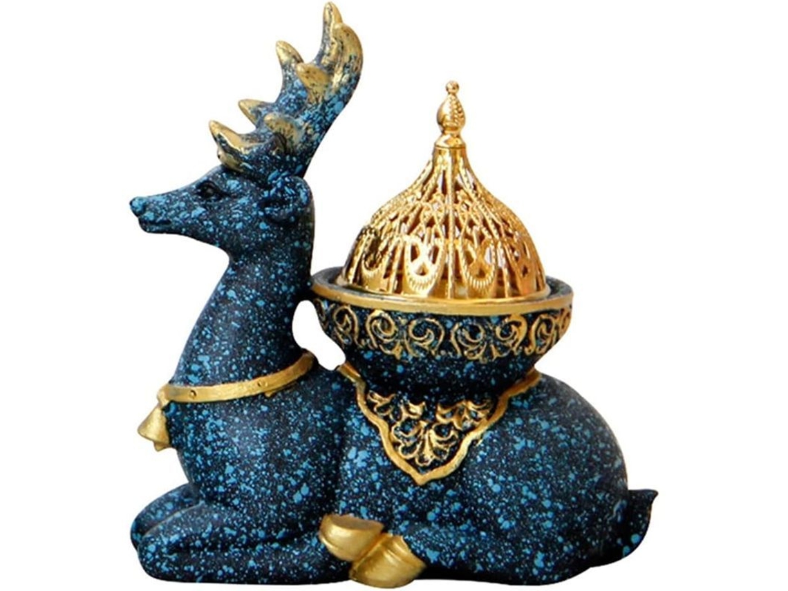 Quemador De Incienso Árabe Con Figura De Ciervo, Resina Duradera, Para El Hogar, Estudio, Yoga, Regalo.