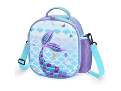Bolsa De Almuerzo Mermaid 3d Aislada Para Niñas Colegio Picnic Compras Bandolera Brillante