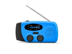 Radio solar de emergencia portátil 2000 mah Cargador de banco de energía de batería Impermeable Super brillante Flash Azul claro