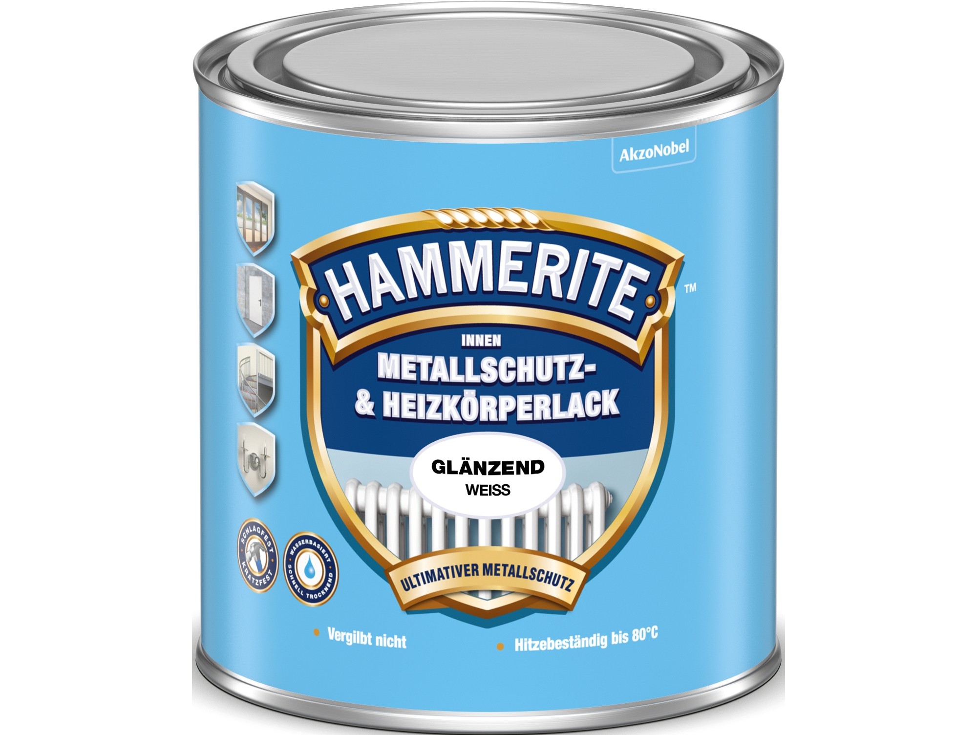 Barníz Protector para Metales HAMMERITE Blanco (Uso: Interior - 0.5 L)