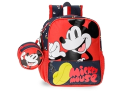 Disney Mochila Escolar Mickey Mouse Fashion Microfibra Rojo