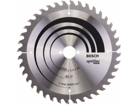 Disco de Sierra Circular BOSCH Optiline Madera 250x30x3.2 mm - 40