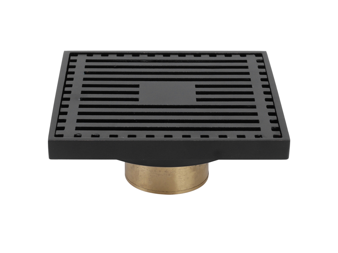 Desagüe de suelo antiguo de alta calidad para baño con filtro negro, tipo Ras