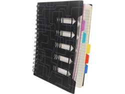 Caderno Espiral Profissional Com Abas, Pautado Para Escritório E Anotações, Multifuncional Etiquetas
