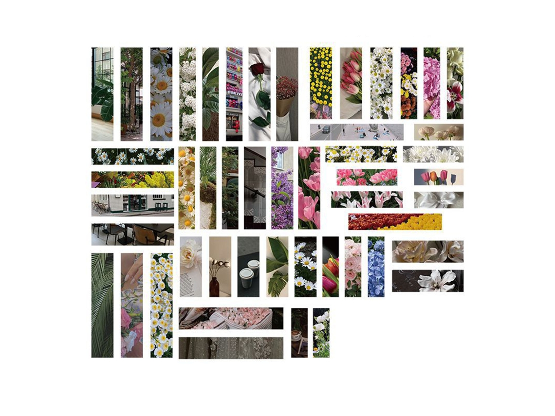 100 Pegatinas Decorativas Autoadhesivas Con Diseño De Flores Para Álbumes De Recortes, Ideales Para La Vida Diaria Y Para Diarios O Cuadernos.