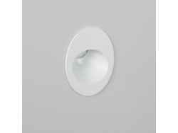 Baliza Exterior Led 3w Empotrable Pared Circular Aluminio Blanco Coney 2700k Branco Quente