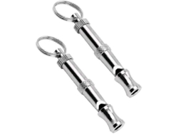 Apito De Cão Ultrassônico Profissional De Alta Frequência (2-pack) Prata