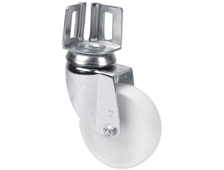 Rueda giratora pletina angular 16bh60-bp plastico blanco eje liso ALEX