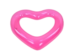 Flotador De Piscina Con Forma De Corazón, Pvc Ligero, Hipoalergénico, Estilo Romántico, Rosa, Verano.