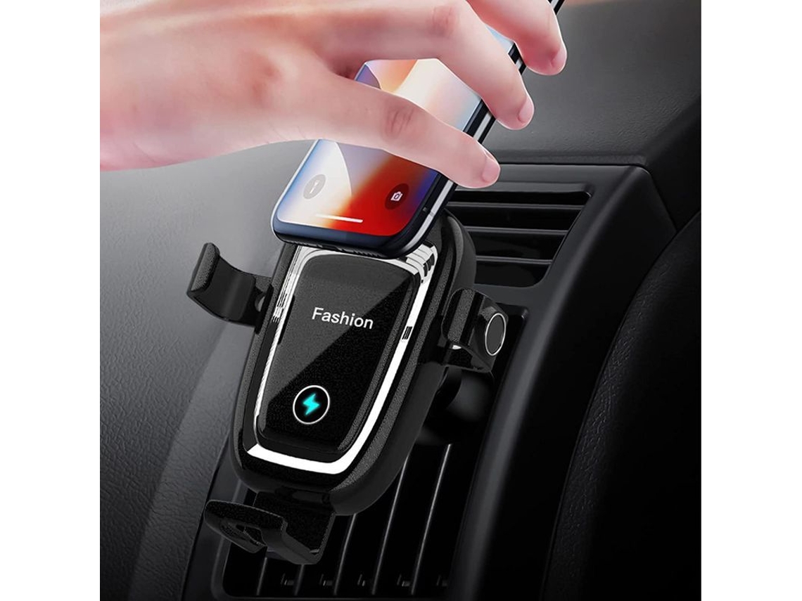 Soporte Para Coche 2 En 1 Con Carga Inalámbrica Automática, Carga Rápida De 15 W Con Pulsación Automática Para Teléfonos Móviles.