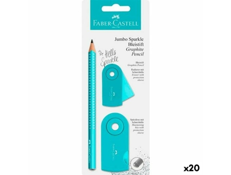 Conjunto de Lápiz FABER-CASTELL turquesa 3,8 mm (20 unidades)