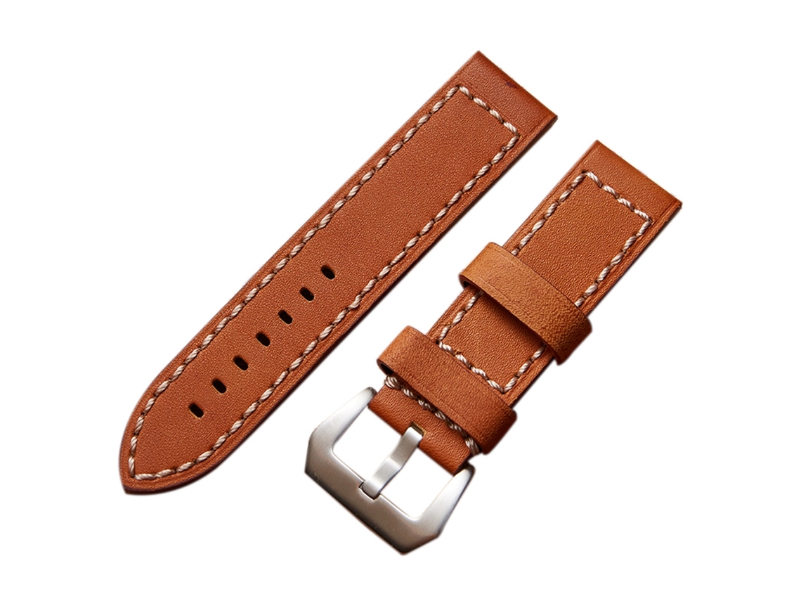 Correa de reloj (cuero genuino, hebilla de acero)