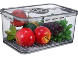 Material Transparente El Claro Y Del Recipiente Para Almacenar Alimentos Permite Una Fácil Visibilidad Acceso