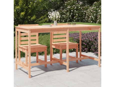 MAISON EXCLUSIVE Mesa de jardín madera maciza de abeto Douglas 203,5x90x110 cm