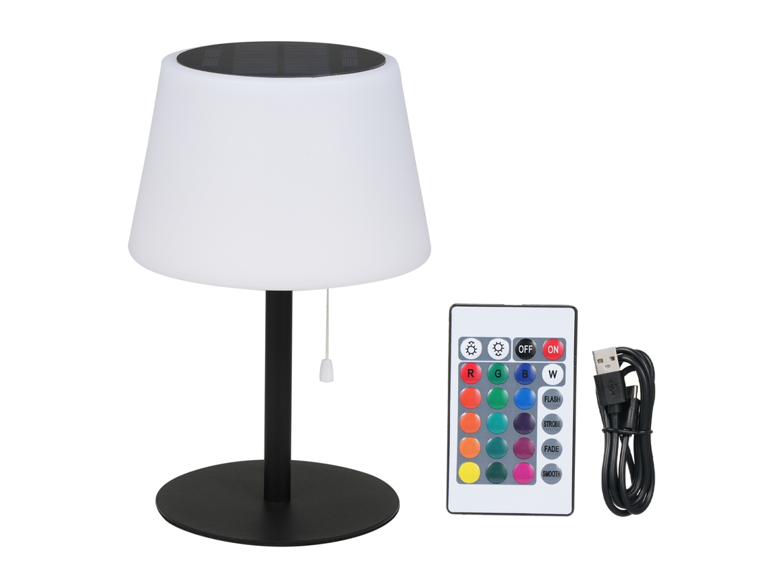 Lámpara De Mesa Solar Inalámbrica De 1800 Mah Con Control Remoto Para Dormitorio Y Jardín, Ip44
