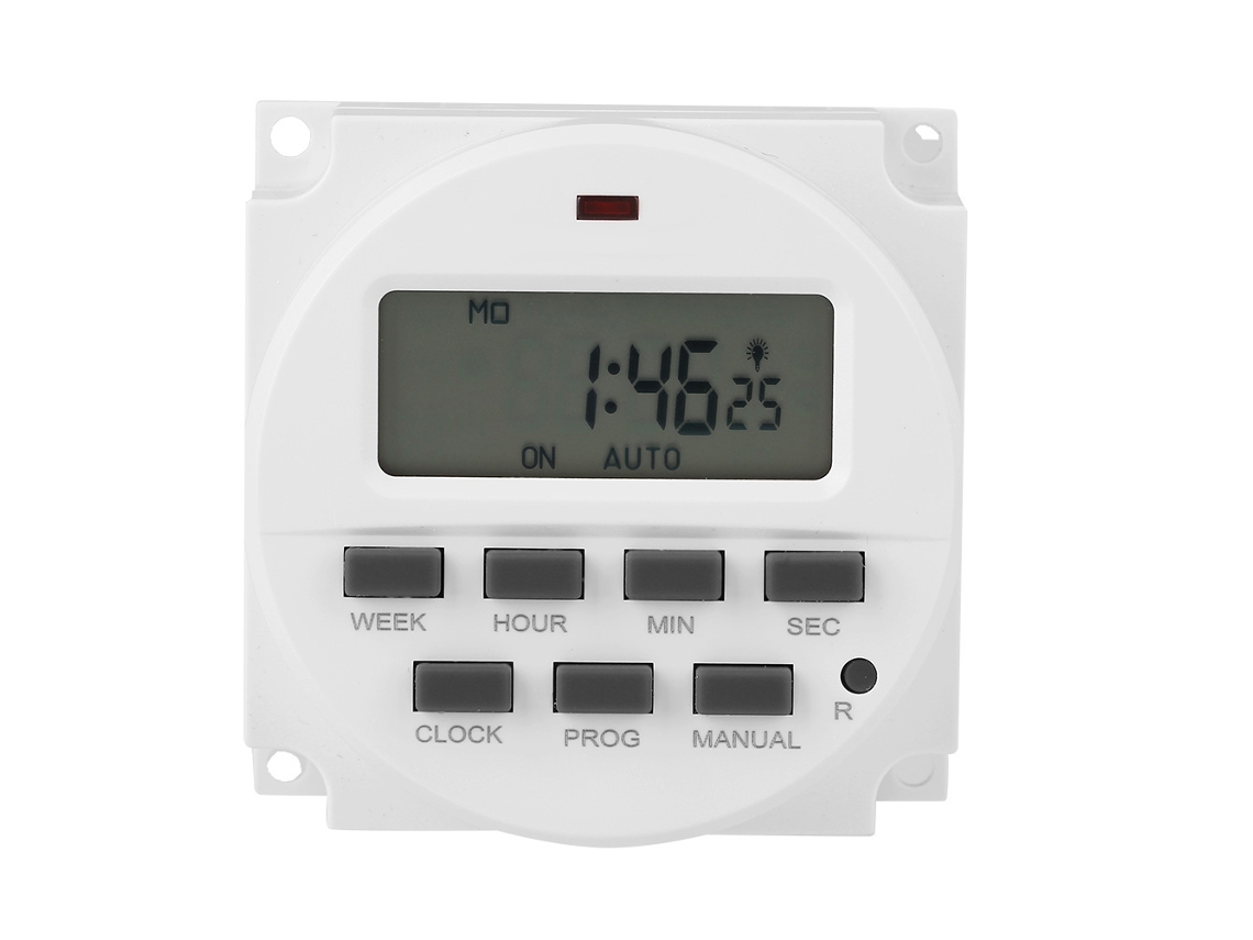 Temporizador Lcd Programable Semanal Con Batería Recargable Para Iluminación Y Relé De Tiempo
