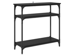 Maison Exclusive - Mesa Consola Roble Negro 75 X 29 X 75 Cm Madera De Ingeniería