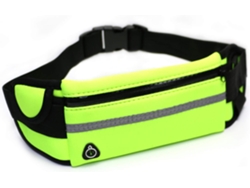 Cinturón unisex impermeable para correr - Riñonera ajustable para teléfono móvil y pasaporte - Verde