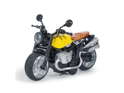 Dan26-juguete Modelo De Moto A Escala 1:12 De Aleación Con Retroceso, Luz Y Música Para Niños Amarillo Negro
