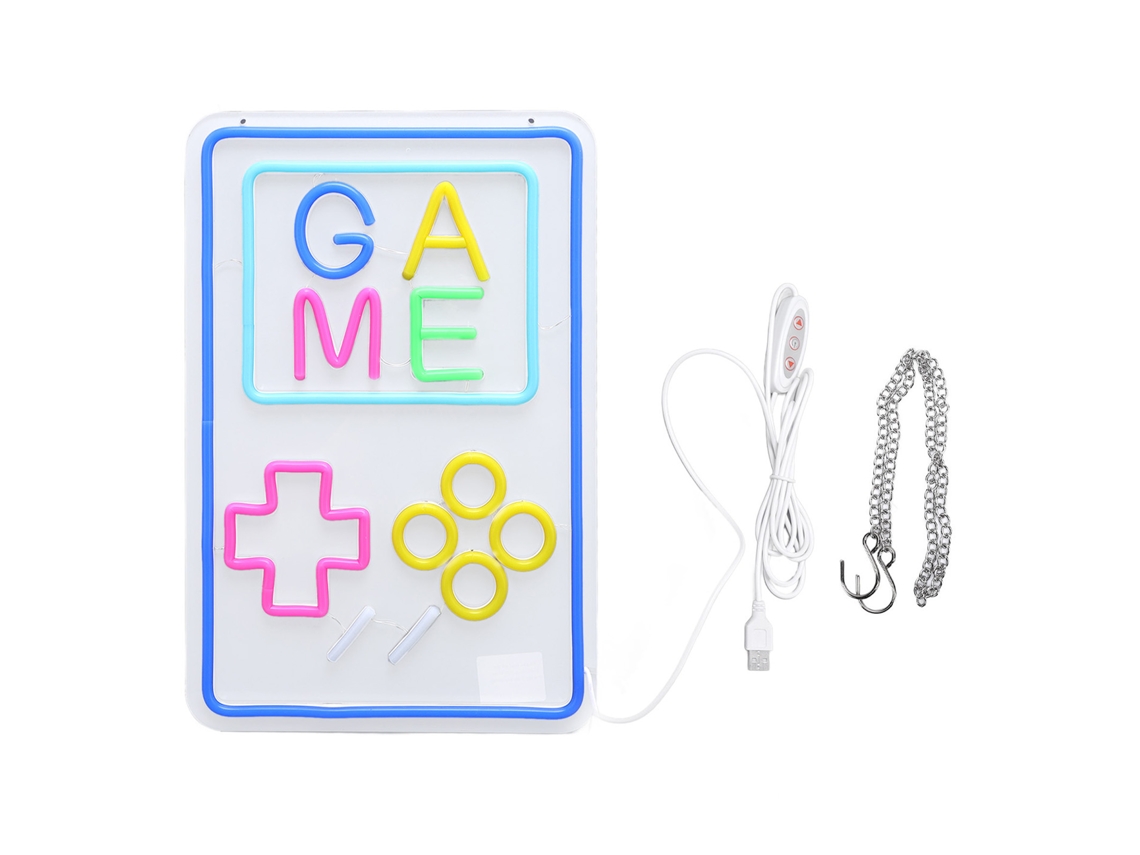 Letrero Led De Neón Con Diseño De Consola Portátil, Usb Ajustable, Decorativo Para Habitaciones De Adolescentes Y Niños.