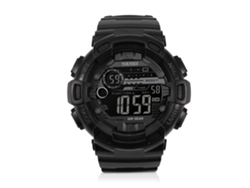 Reloj Digital Deportivo Hombre Con Luz De Fondo Redondo Impermeable Negro