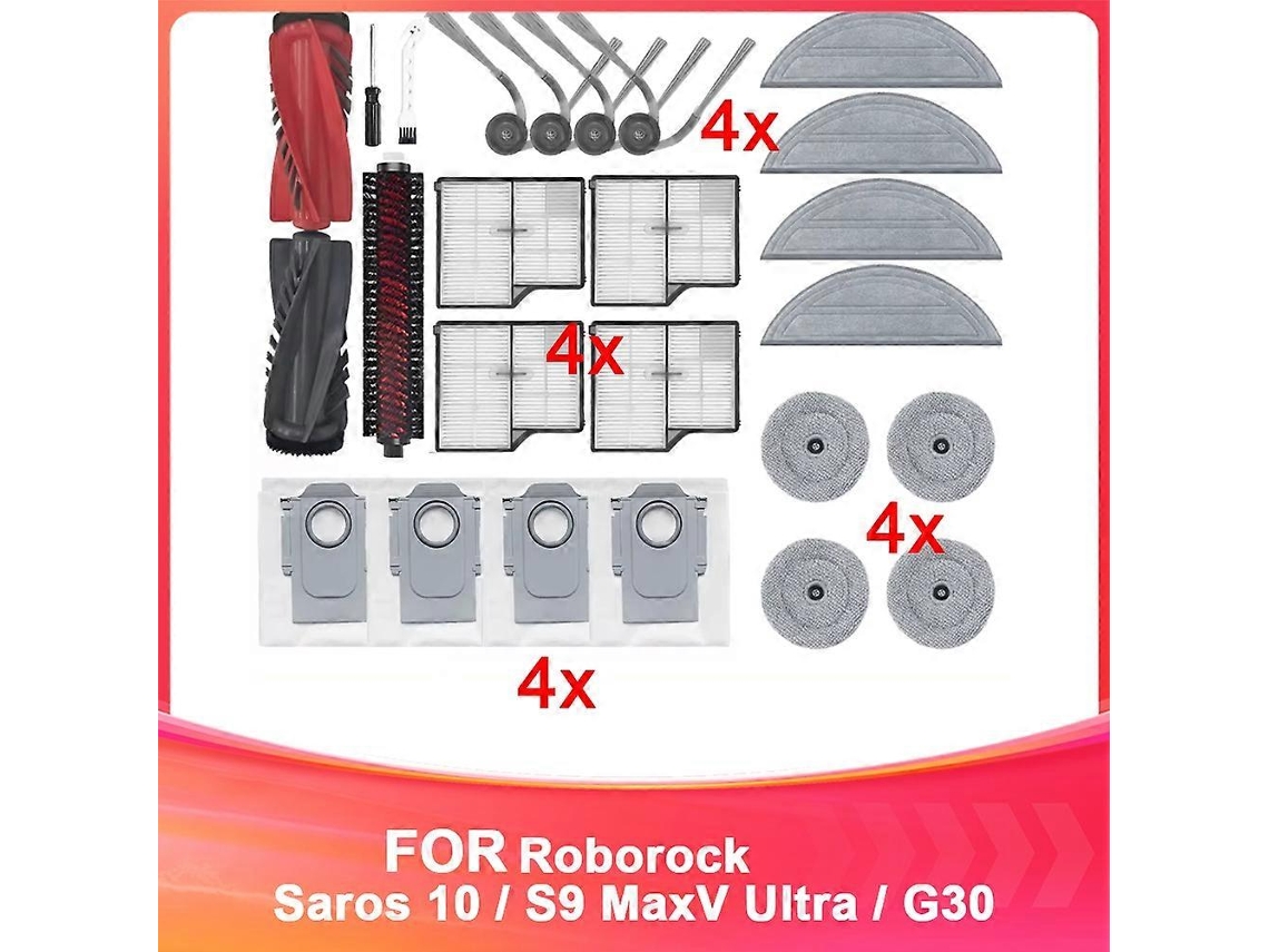 Compatible For Saros 10/ S9 Maxv Ultra Vacuum Parts Main Roller Side Brush Filter Mop Cloth Dust Ba