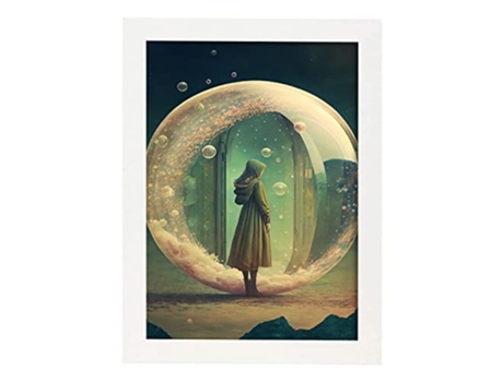 NACNIC Poster Hechicera En Estilo Surrealismo Cinematográfico Ilustraciones Y Grabados De Historieta Abstracta Y Artística A3 Marcos Blancos