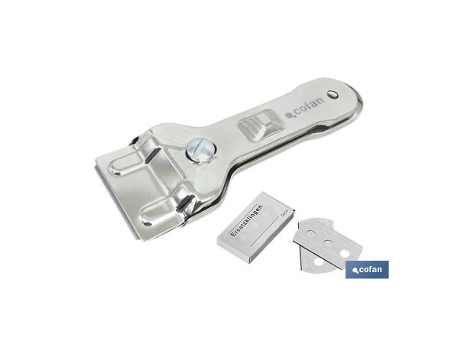 Rasqueta de vitrocerámica inox. modelo sena 13,5x4,5 cm