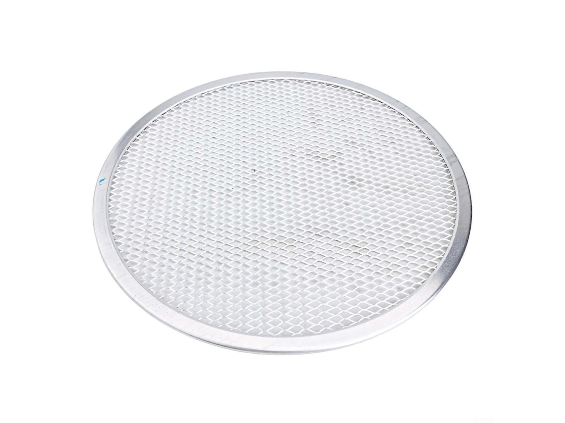 Rejilla para pizza de aluminio de 28 cm (11 pulgadas) para una cocción uniforme, de forma gruesa y duradera para uso doméstico o en panaderías.