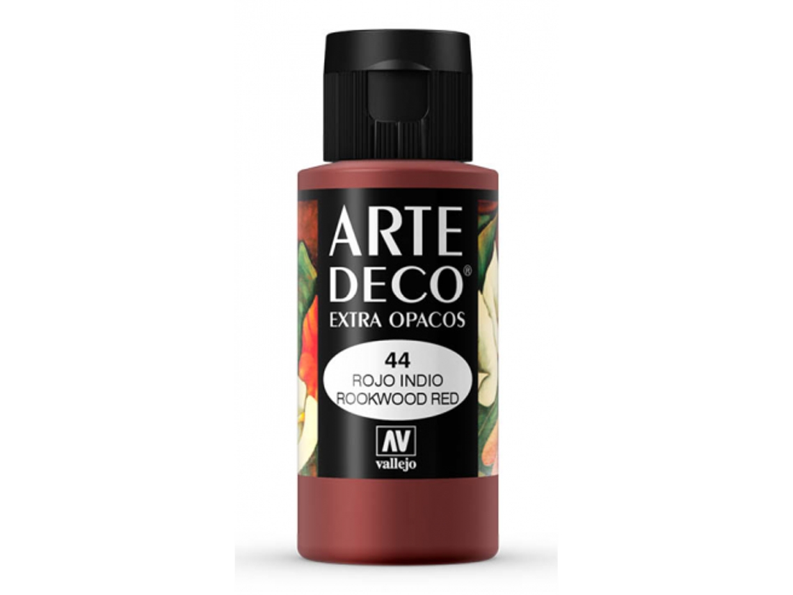 Pintura Acrilica Arte Deco Vallejo 60 Ml (Rojo Indio 44)