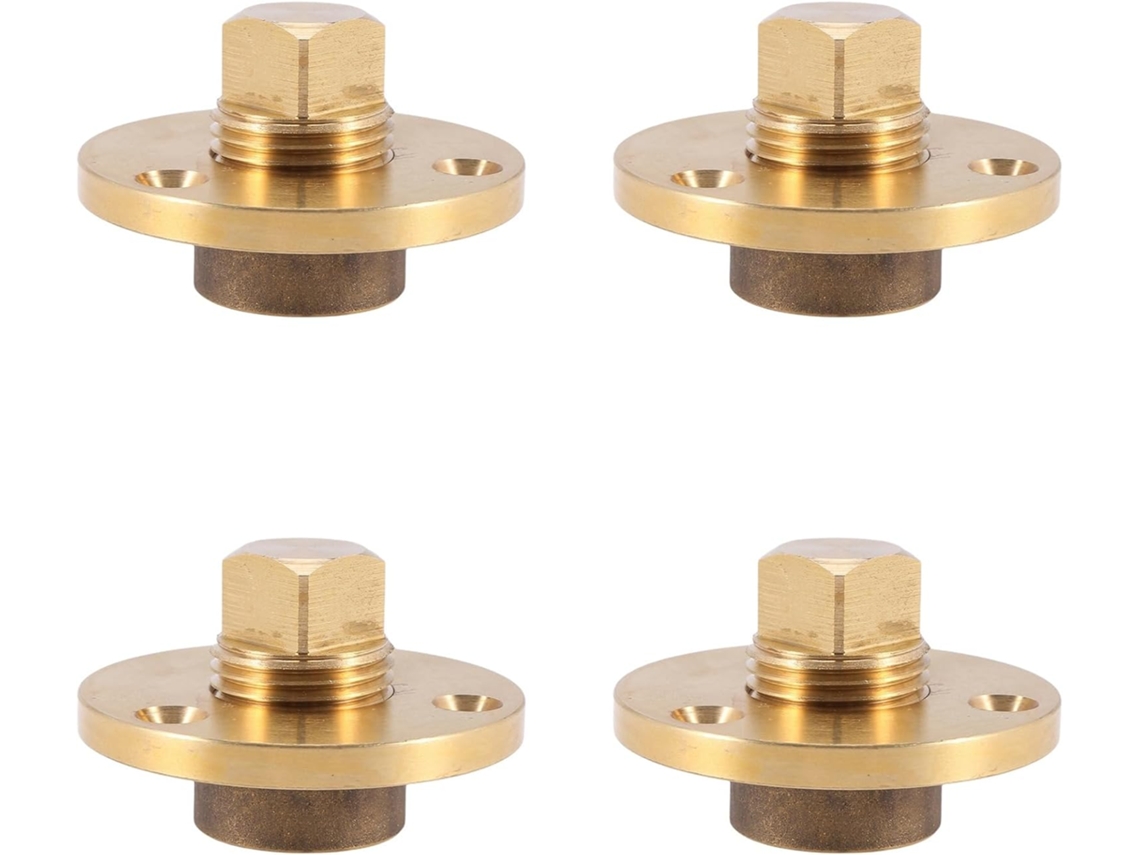 4 Tapones De Drenaje De Latón Bronce Para Barcos Yates Con Tornillos De Orificio De 1 Pulgada Para Pesca.