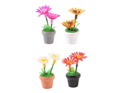 4 mini macetas ornamentales para el hogar y las flores - Slowmoose