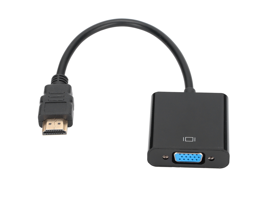 Adaptador Convertidor Hdmi A Vga 1080p Hd Portátil De Abs Pequeño Y Duradero Compatible